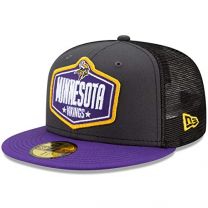 New Era Men's Graphite/Purple Minnesota Vikings 2021 NFL Draft On-Stage 59FIFTY Fitted Hat