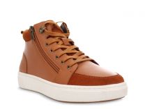Propet Women's Kasia High-Top Side-Zip Sneaker Tan Leather - WCA006LTAN