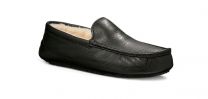 UGG Men's Ascot Black Leather Slipper - 5379B-BLK