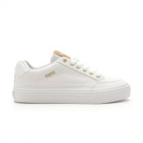 Puma Women's Court Classic Vulc, First Class-Puma White-Puma Gold