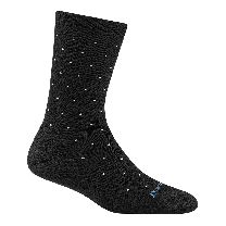 Darn Tough  Women's Pin Drop Crew Lightweight Lifestyle Socks Black - 6110-BLACK