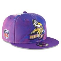 New Era Men's Cream Minnesota Vikings 2022 Sideline 9FIFTY Ink Dye Snapback Hat