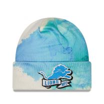 New Era Men's Blue Detroit Lions 2022 Sideline Ink Dye Cuffed Knit Hat