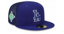 New Era LA Los Angeles Dodgers 59FIFTY 2022 Spring Training Trucker Fitted Cap, Hat (7 3/4) Blue White