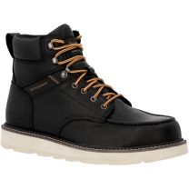 Georgia Boot Men's Core 37 Wedge 6" Moc-Toe Work Boot, Black, Size 10.5(M)