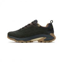 Merrell Men's Moab Speed 2 Leather Waterproof Hiking Shoe, Black, 7.5