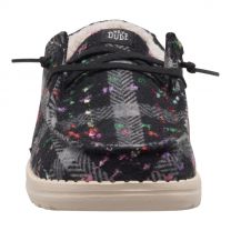 HEYDUDE Wendy Confetti Plaid Cozy Black/Multi Size 5, Women’s Shoes, Slip-on Loafers, Comfortable & Light-Weight
