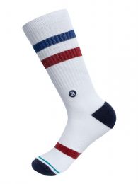 Stance Icon Crew Socks 3-Pack for Men and Women, Cotton Blend and Cushioning Arch Support, Americana Multicolor, Medium