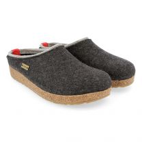 HAFLINGER Unisex Grizzly Kris Charcoal clog - 711056-77