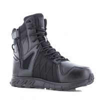 Reebok Men's 8" Trailgrip Tactical Side Zip Composite Toe Waterproof Work Boot Black - RB3463