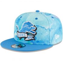 New Era Men's Cream Detroit Lions 2022 Sideline 9FIFTY Ink Dye Snapback Hat