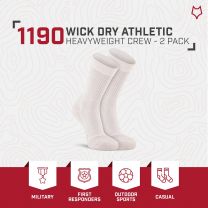Fox River Wick Dry Athletic Crew Socks Heavyweight Sports Socks for Men and Women with