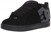 DC Men's Court Graffik Casual Low Top Skate Shoe Sneaker, Black/Black/White,
