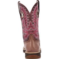 Durango® Lady Rebel™ Ultra-Lite Western Boot, Burnished Chestnut And Rose, Size 11(M)