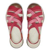 KEEN Women's Whisper Lattice Closed Toe Durable Adjustable Toe Protection Breathable Sandals, Garnet/Burnt Brick, 8