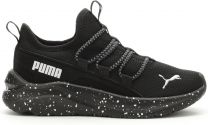 PUMA Unisex Big Kid's Softride One4All Galaxy Jr Slip-On Athletic Shoe Black/White - 31027901