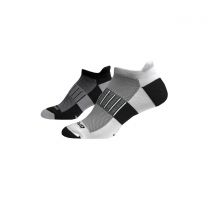 Brooks Unisex Ghost Midweight 2-Pair Pack Low Cut Socks Black/Oxford & White/Black - 741543-040