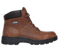 SKECHERS WORK Men's Relaxed Fit - Workshire ST Steel Toe Work Boot Brown - 77009-BRN