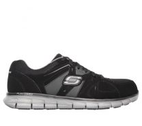 SKECHERS WORK Men's Synergy Ekron Alloy Toe Work Shoe Black/Charcoal - 77068-BKCC