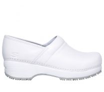 SKECHERS WORK Women's Clog SR - Candaba Soft Toe Slip Resistant Work Shoe White - 77227-WHT