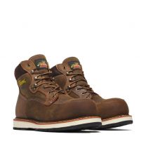 Thorogood Iron River 6” Leather Waterproof Work Shoes for Men with Composite Moc Safety Toe Oil and Slip-Resistant Outsole, Size 14