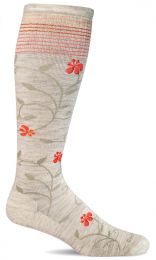 Sockwell Women's Full Sun Moderate Graduated Compression Sock Wide Calf Fit, Ash - S/M