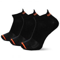 Merrell Unisex Cushioned Cotton No Show Tab Socks Black (3 pairs) - MEA33566T3B2001-BLACK