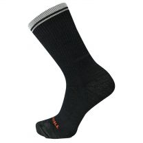 Merrell Unisex Zoned Lightweight Merino Wool Hiking Crew Socks Black (1 pair) - MEA33766C1B4001-BLACK