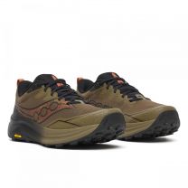 Saucony Men's Peregrine 16 Sneaker, Field/Black, 7.5
