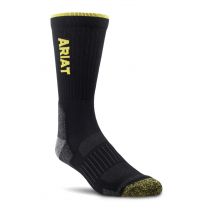 ARIAT High Performance Crew Tek Work Boot Sock (2-Pair Pack) Black - AR2777-002
