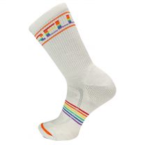Merrell Unisex Zoned Lightweight Merino Wool Hiking Crew Socks White (1 pair) - MEA33757C1U4001-WHITE