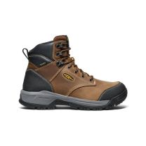 KEEN Utility Men's 6" Evanston Soft Toe Waterproof Work boot Bison/Black - 1029681