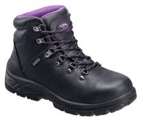 Avenger Womens Black Leather Steel Toe 7124 WP Hiker Work Boots