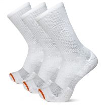Merrell Unisex Cushioned Cotton Crew Socks White (3 pairs) - MEA33629C3B2001-WHITE