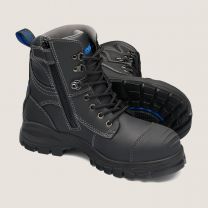 BLUNDSTONE SAFETY Men's Work Series Steel Toe Zip Up Boot Black - 997