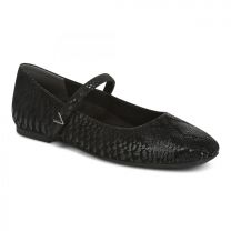 Vionic Women's Alameda Mary Jane Black Snake Embossed Suede -I8661L7003