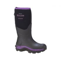 Dryshod Women's Arctic Storm Hi Extreme Conditions Pull On Winter Boot Black/Purple - ARS-WH-PP