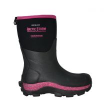Dryshod Women's Arctic Storm Mid Extreme-Cold Conditions Winter Boot Black/Pink - ARS-WM-PN