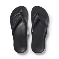 Archies Unisex Arch Support Flip Flops Black - BLK-HAS