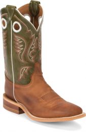 Justin Men's 11" Austin Western Boot Cognac/Green - BR307