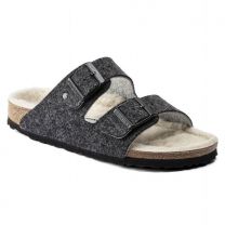 BIRKENSTOCK Women's Arizona Wool Felt Sandal Doubleface Gray (narrow width) - 1019488