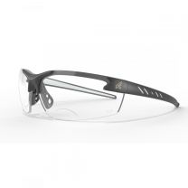 Edge Eyewear Unisex Zorge Safety Glasses Matte Black/Clear with 2.5 Progressive Magnifier - DZ111-2.5-G2