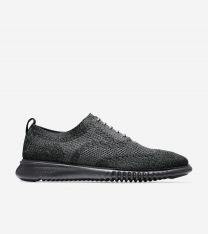 Cole Haan Men's 2.ZERØGRAND Wingtip Stitchlite Oxford Black/Magnet/Black - C27563