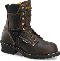 CAROLINA Men's 8" Timer Composite Toe Waterproof Logger Work Boot Dark Brown - CA6921