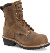CAROLINA Men's 8" Poplar Soft Toe Waterproof Logger Work Boot Dark Brown - CA9052