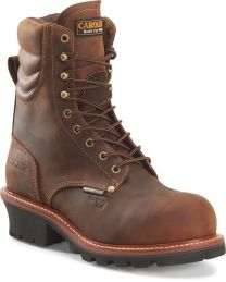 CAROLINA Men's 9" Hemlock Composite Toe Logger Work Boot Dark Brown - CA9854