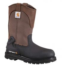 Carhartt Men's 11" Heritage Wellington Waterproof Steel Waterproof Pull-On Work Boot Brown/Black - CMP1259