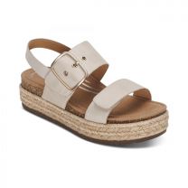 Aetrex Women's Vania Arch Support Platform Sandal Cream  - CP103W