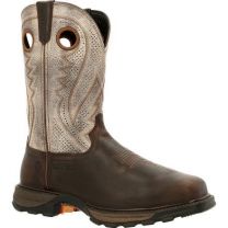 DURANGO WORK Men's 11" Maverick XP™ Composite Toe Internal Metatarsal Guard Ventilated Western Work Boot Dark Brown/Fog - DDB0331