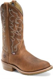 Double-H Boots Men's 12" Dylan Steel Toe ICE™ Western Work Boot Brown - DH1592